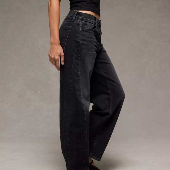 American Eagle Stretch Barrel Jean in Black - Picture 2 of 5